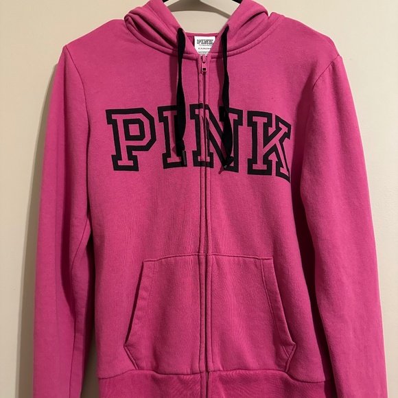 PINK Victoria's Secret Tops - PINK by Victoria Secret Pink Zip Up Sweatshirt